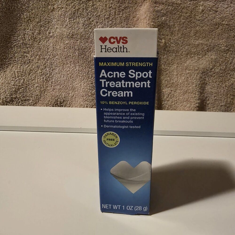 CVS Acne Spot Maximum Strength Treatment 10% Benzoyl Peroxide On The Spot 1 Oz